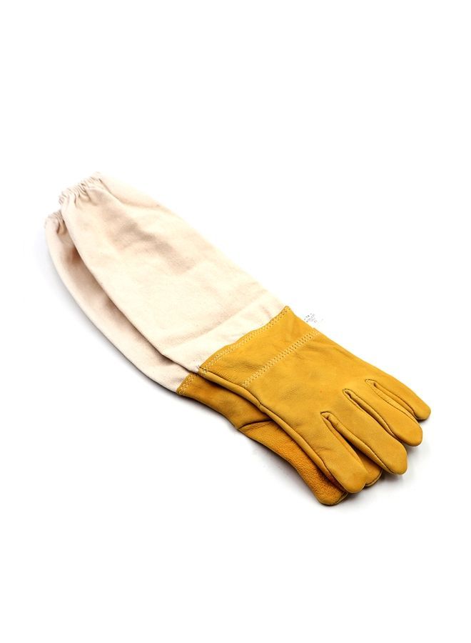 Anti-Smash Beekeeping Gloves Beige/Yellow L