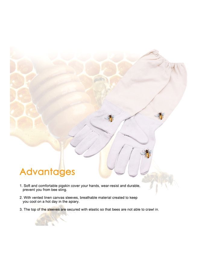 Anti-Smash Beekeeping Gloves White XL