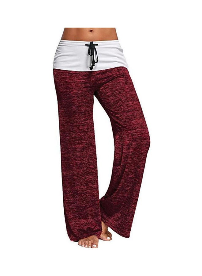 Casual Loose Wide Yoga Pant Red