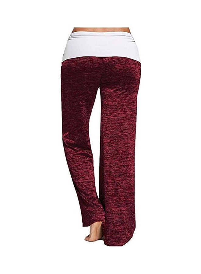 Casual Loose Wide Yoga Pant Red