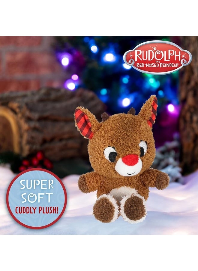 KIDS PREFERRED Rudolph The Red Nose Reindeer Cuteeze Stuffed Animal Plush Toy for Baby and Toddler Boys and Girls - 6 Inches