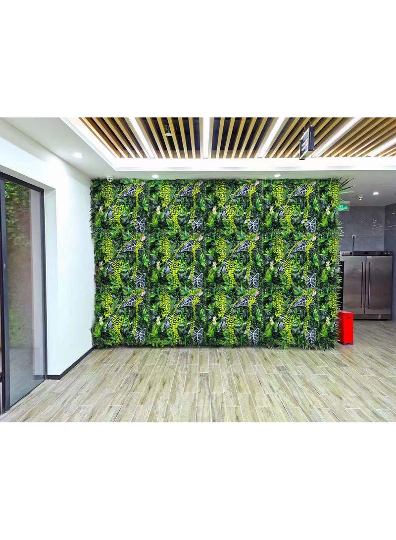 Artificial Wall Grass Privacy Fence Premium Faux Grass Wall Panel for Indoor Outdoor Screen Greenery Backdrop & Synthetic Grass for Home Decoration