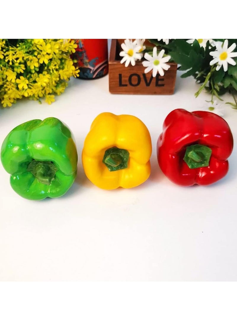 Lifelike Fake Red Pepper Chili Garland & Toy, Artificial Simulation Bell Pepper Display Props Faux Bell Pepper, Mini Fake Vegetable Hot Chili for Home Kitchen Decoration & Photography Props