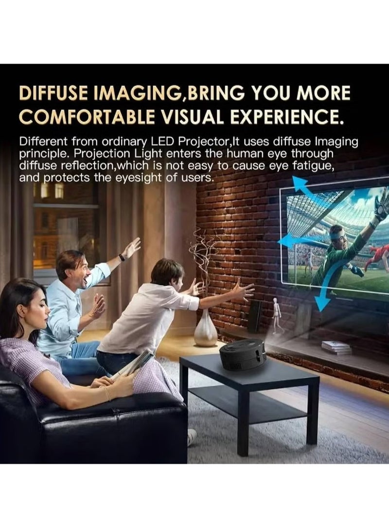 Portable LED Video Mini Projector Home Theater Projector For Android iPhone, USB Powered Support Wired Connection Phone Screen