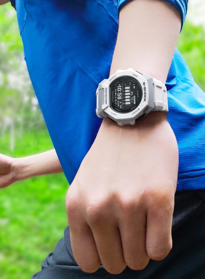 G-Squad Digital Black Dial White Resin Band Men's Watch GBD-300-7D