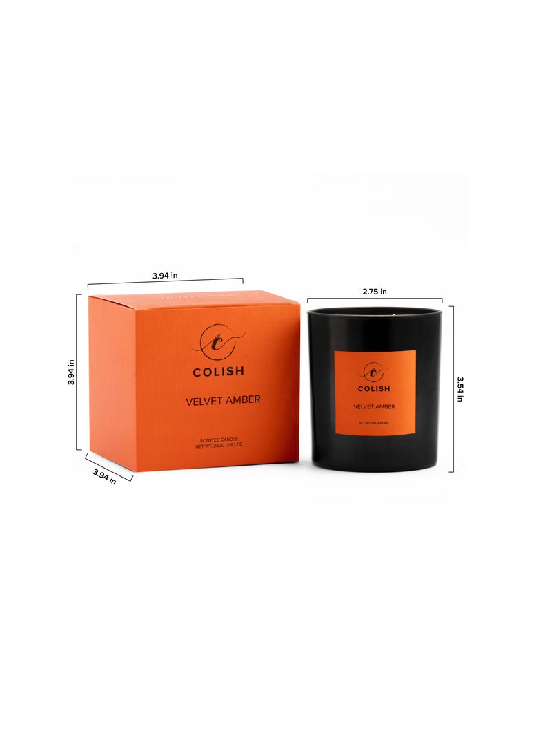 Velvet Amber Scented Candle 230gm