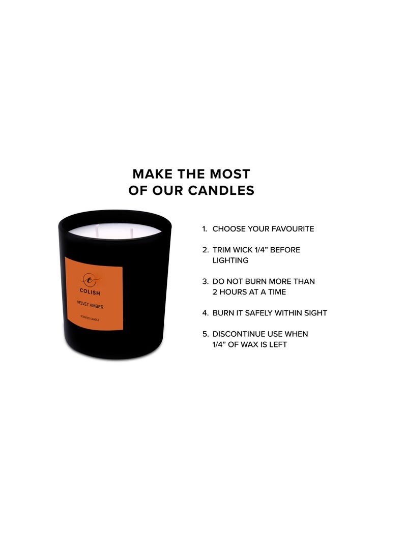 Velvet Amber Scented Candle 230gm