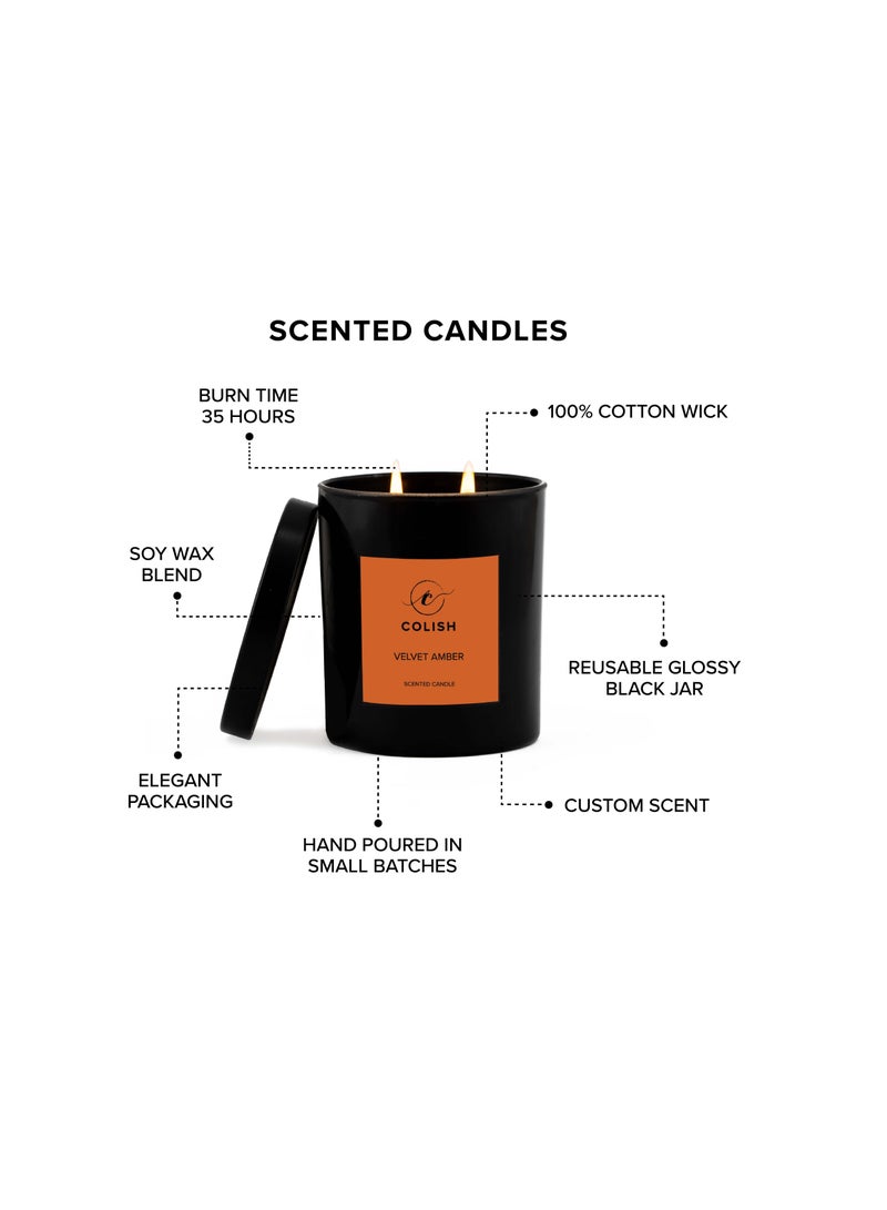 Velvet Amber Scented Candle 230gm