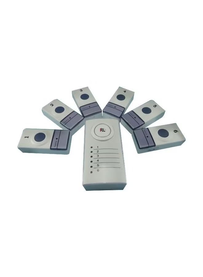 Six Zone Wireless Door Bell System White