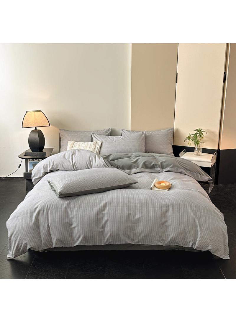 4 Pieces Cotton Comforter Sets Fits 1.5M /1.8M Double Size Bed Housewarming gift Birthday Gift