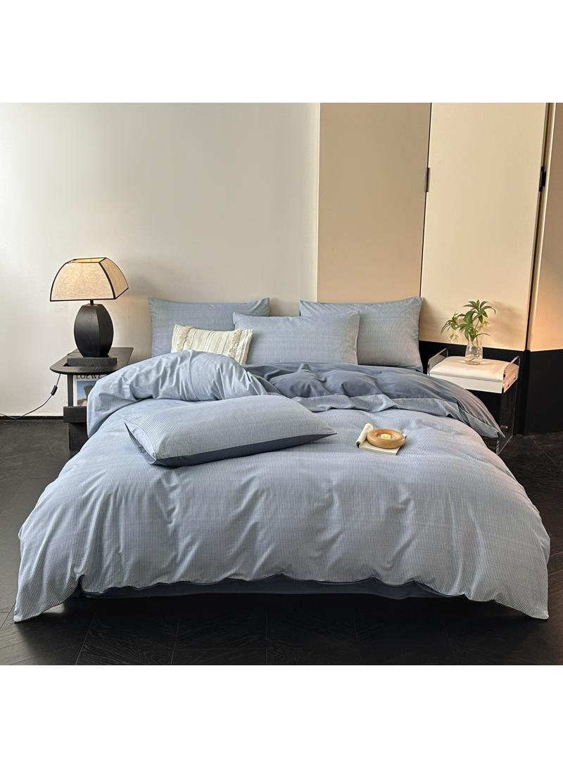 4 Pieces Cotton Comforter Sets Fits 1.5M /1.8M Double Size Bed Housewarming gift Birthday Gift