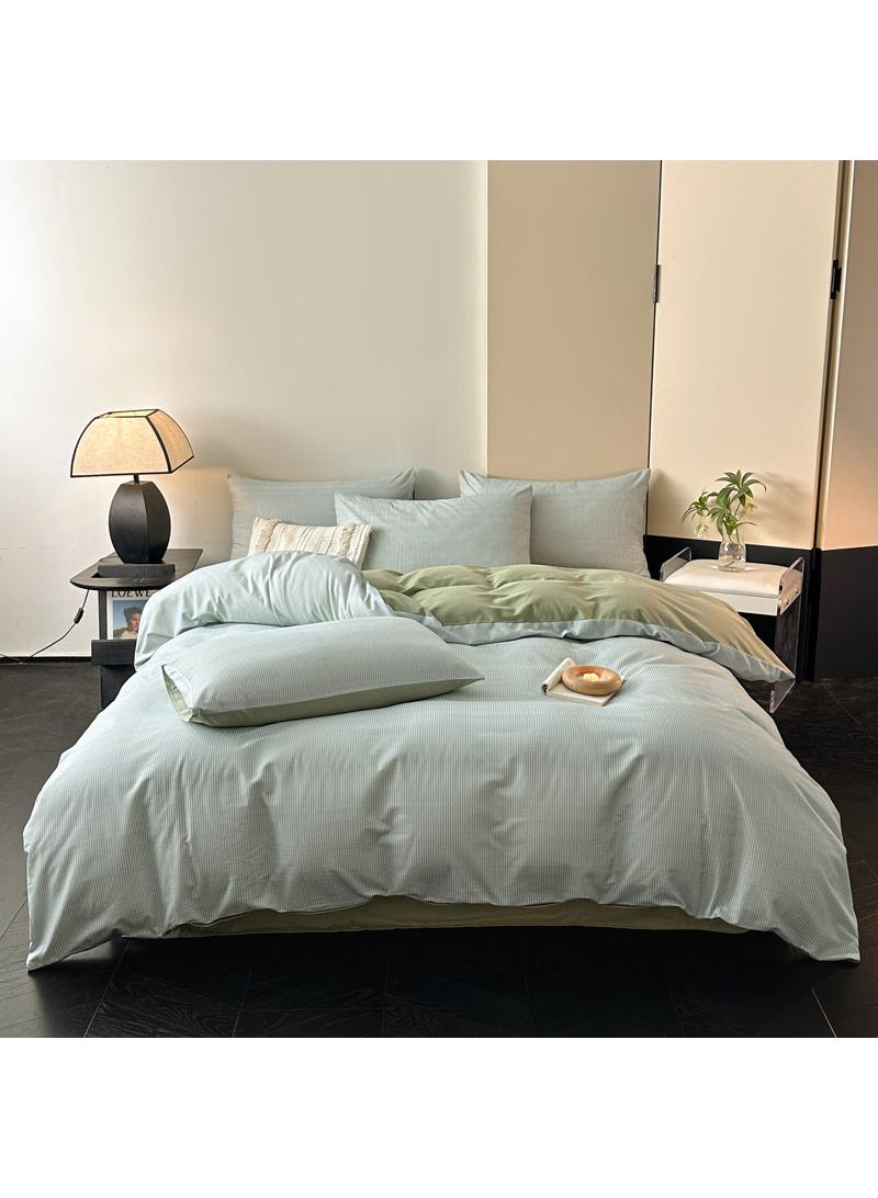 4 Pieces Cotton Comforter Sets Fits 1.5M /1.8M Double Size Bed Housewarming gift Birthday Gift