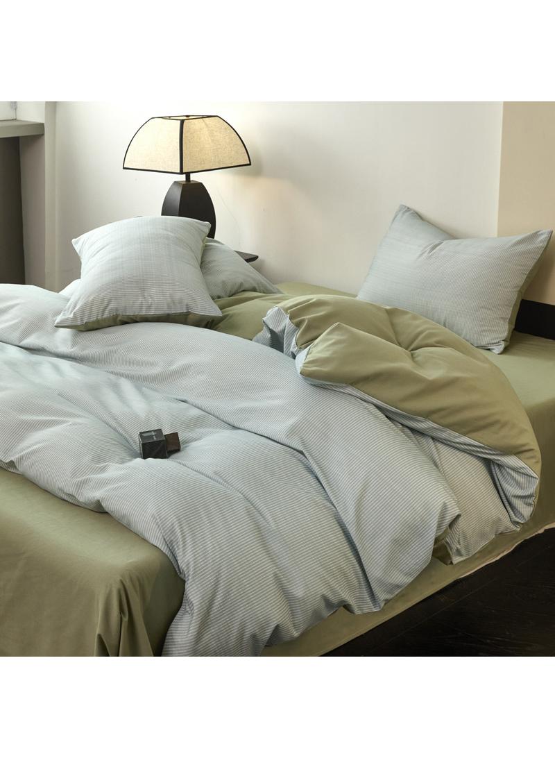 4 Pieces Cotton Comforter Sets Fits 1.5M /1.8M Double Size Bed Housewarming gift Birthday Gift