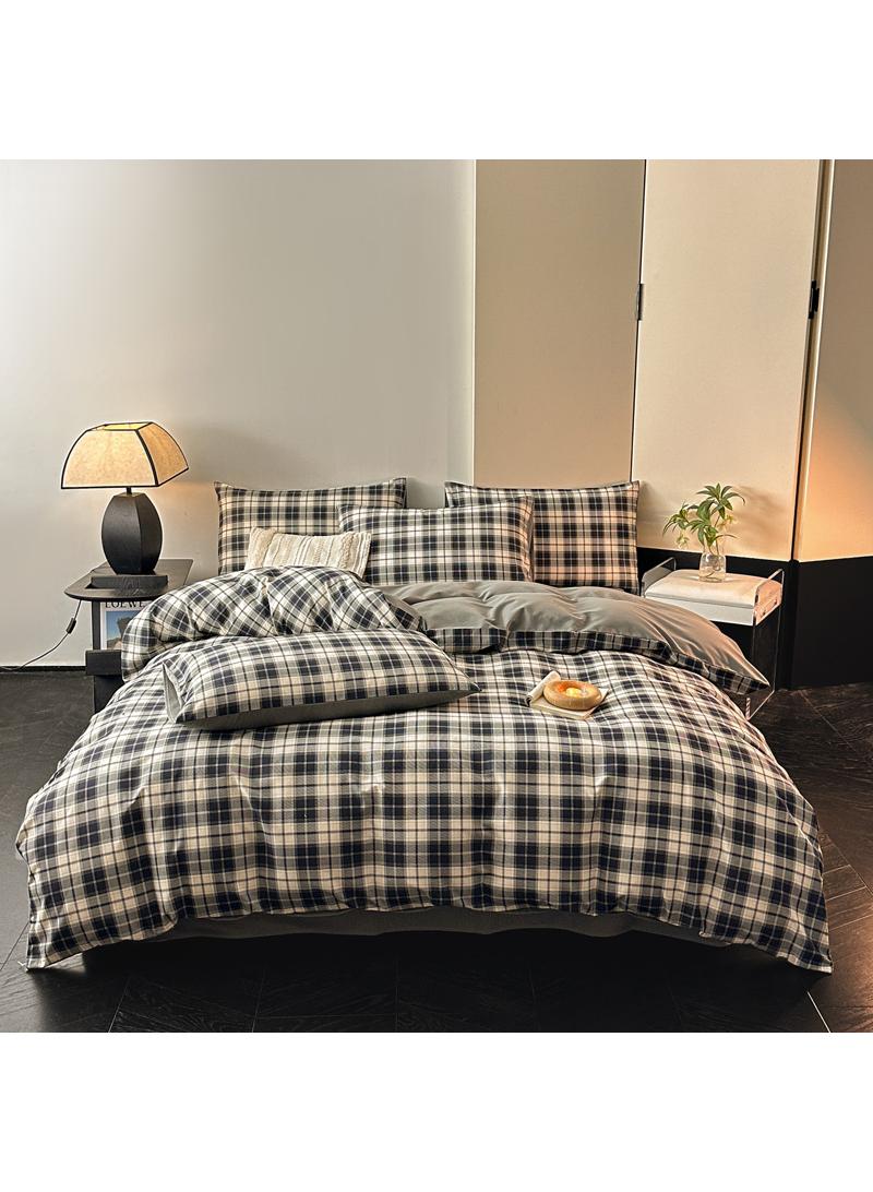 4 Pieces Cotton Comforter Sets Fits 1.5M /1.8M Double Size Bed Housewarming gift Birthday Gift