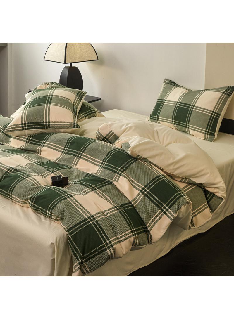 4 Pieces Cotton Comforter Sets Fits 1.5M /1.8M Double Size Bed Housewarming gift Birthday Gift