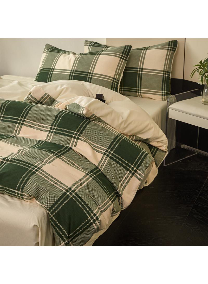 4 Pieces Cotton Comforter Sets Fits 1.5M /1.8M Double Size Bed Housewarming gift Birthday Gift