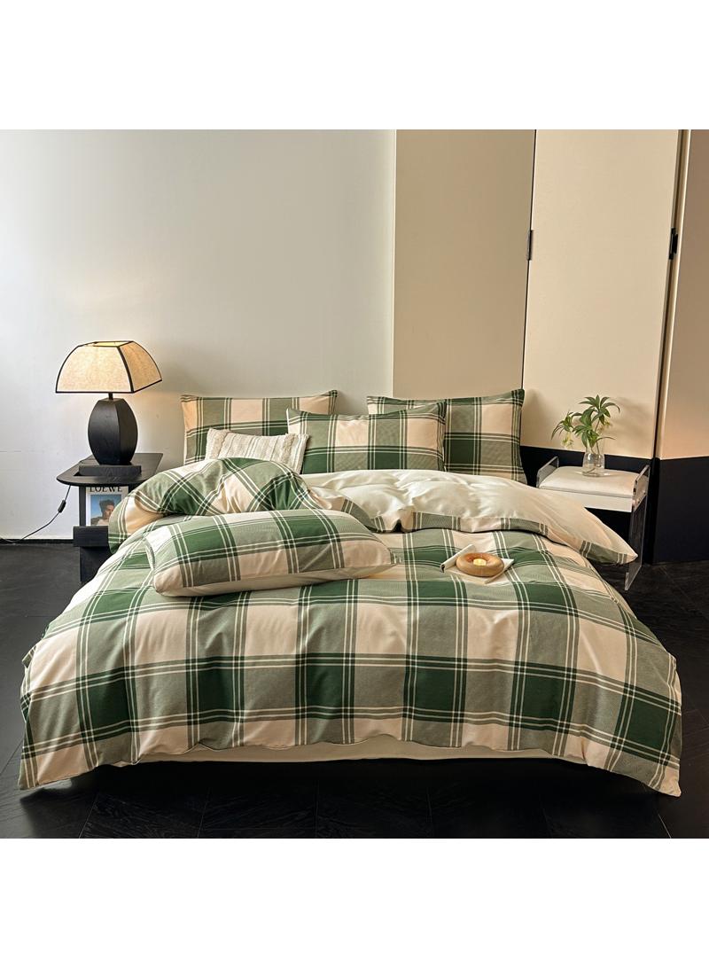 4 Pieces Cotton Comforter Sets Fits 1.5M /1.8M Double Size Bed Housewarming gift Birthday Gift