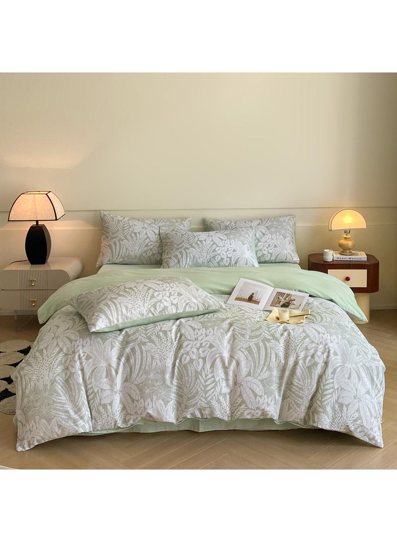 4 Pieces Cotton Comforter Sets Fits 1.5M /1.8M Double Size Bed Housewarming gift Birthday Gift