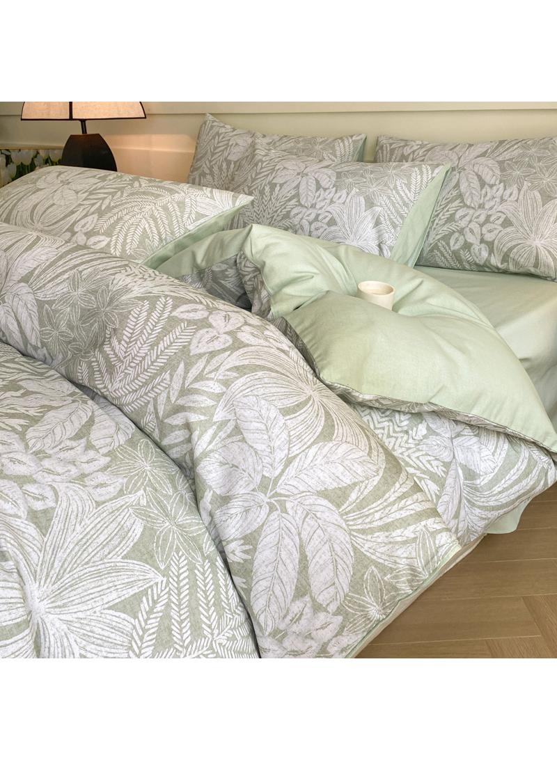 4 Pieces Cotton Comforter Sets Fits 1.5M /1.8M Double Size Bed Housewarming gift Birthday Gift