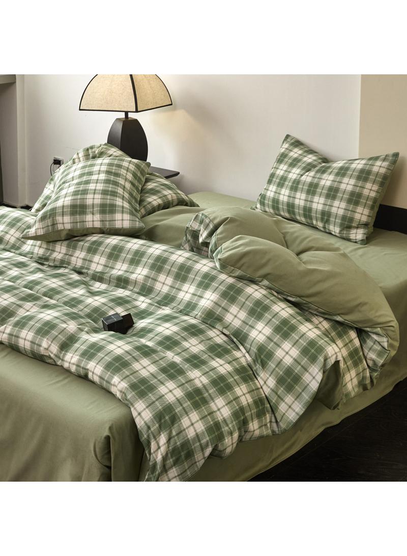 4 Pieces Cotton Comforter Sets Fits 1.5M /1.8M Double Size Bed Housewarming gift Birthday Gift