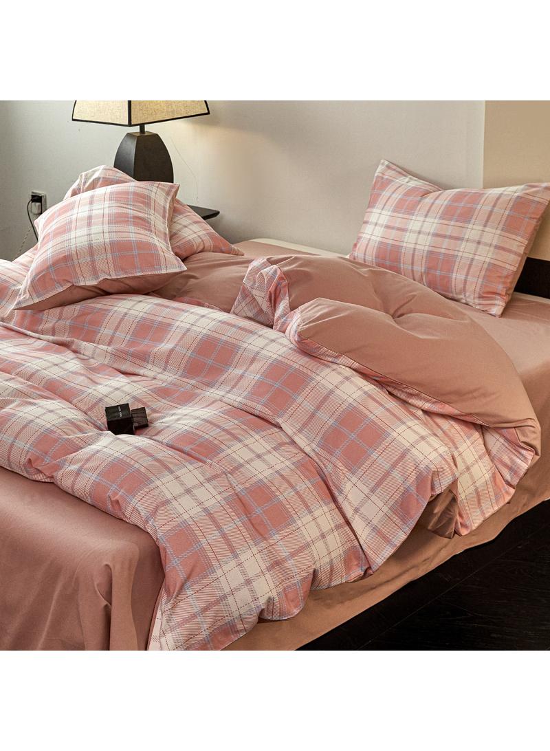 4 Pieces Cotton Comforter Sets Fits 1.5M /1.8M Double Size Bed Housewarming gift Birthday Gift