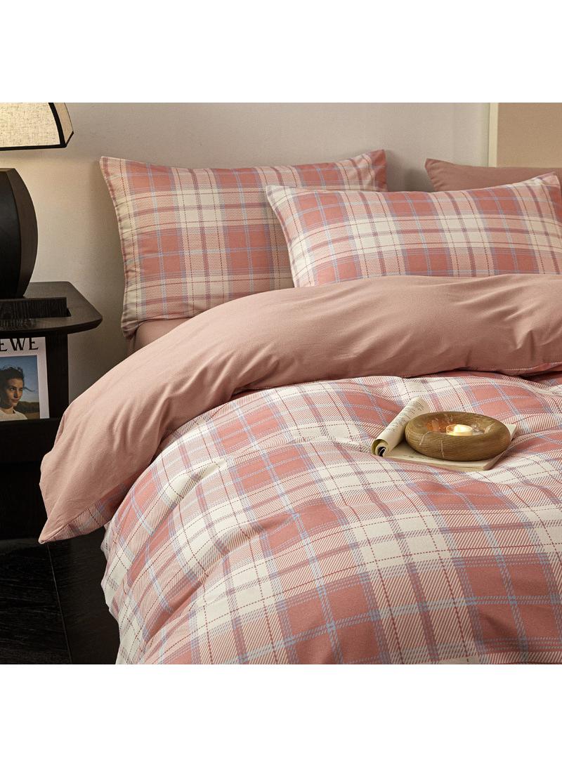 4 Pieces Cotton Comforter Sets Fits 1.5M /1.8M Double Size Bed Housewarming gift Birthday Gift