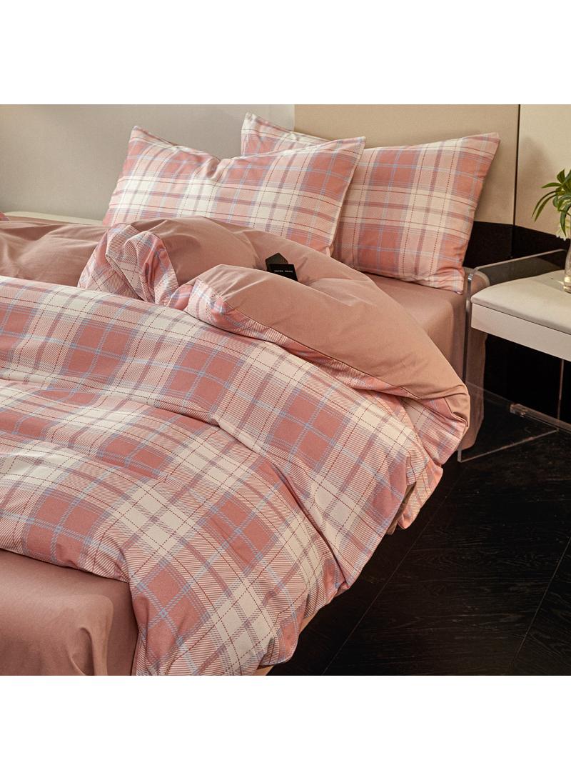 4 Pieces Cotton Comforter Sets Fits 1.5M /1.8M Double Size Bed Housewarming gift Birthday Gift