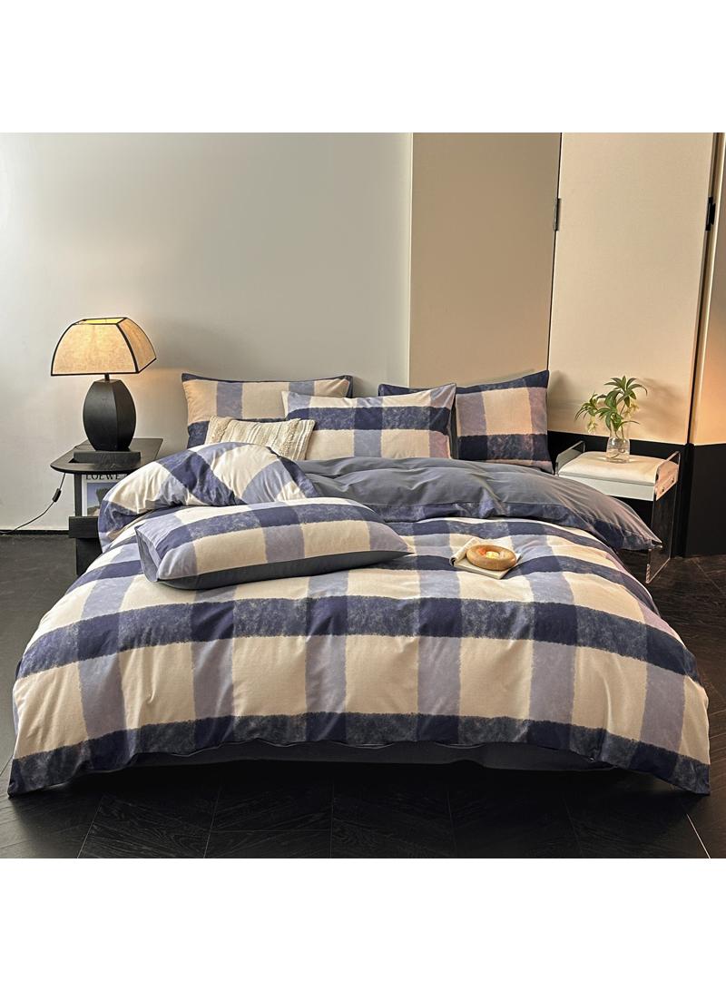 4 Pieces Cotton Comforter Sets Fits 1.5M /1.8M Double Size Bed Housewarming gift Birthday Gift