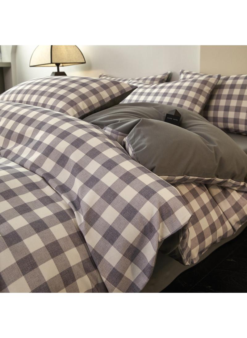 4 Pieces Cotton Comforter Sets Fits 1.5M /1.8M Double Size Bed Housewarming gift Birthday Gift