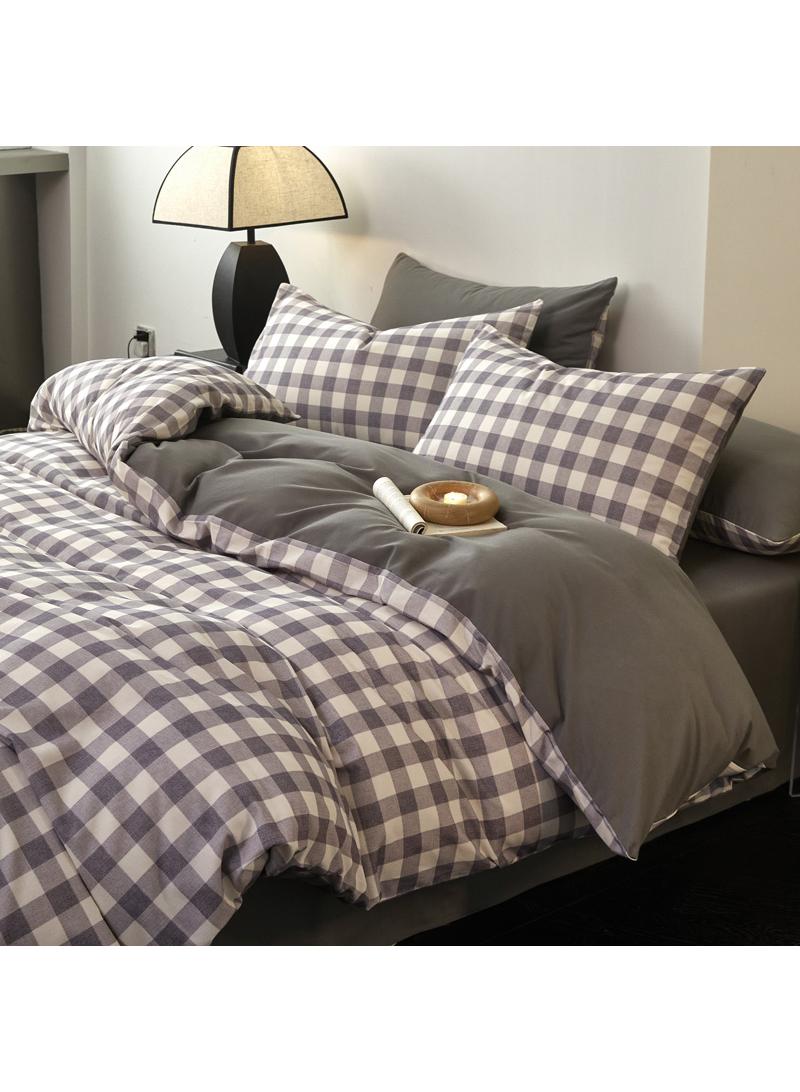 4 Pieces Cotton Comforter Sets Fits 1.5M /1.8M Double Size Bed Housewarming gift Birthday Gift