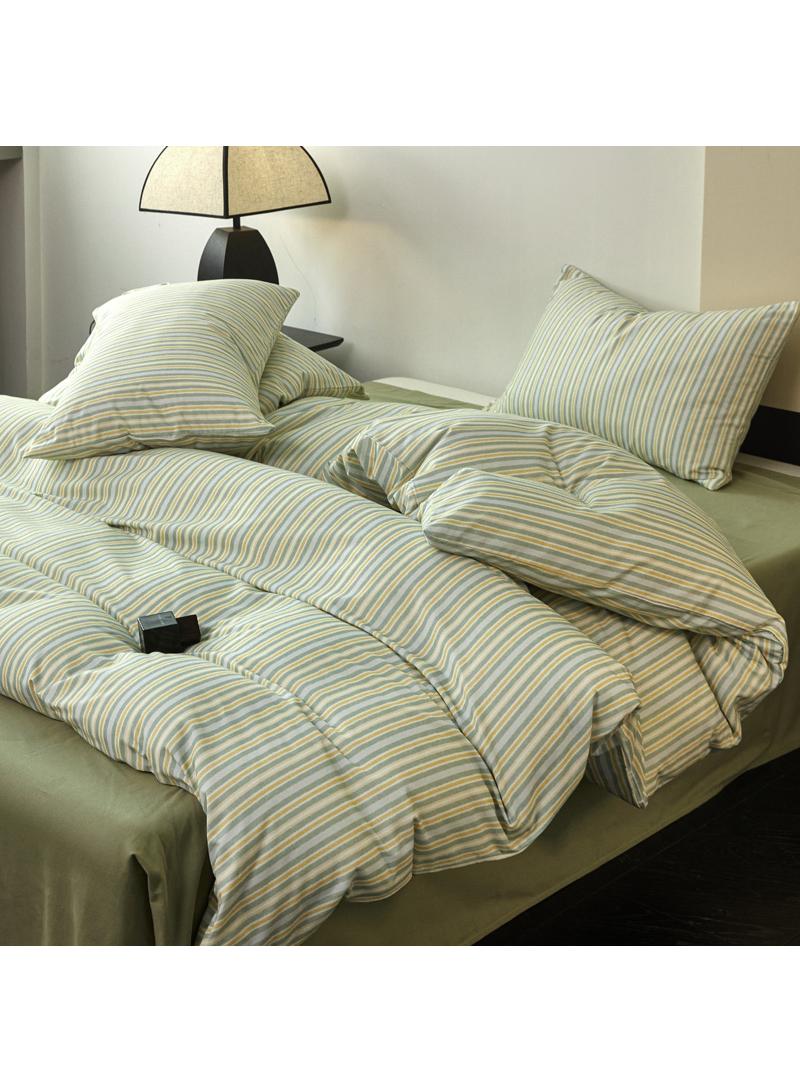 4 Pieces Cotton Comforter Sets Fits 1.5M /1.8M Double Size Bed Housewarming gift Birthday Gift