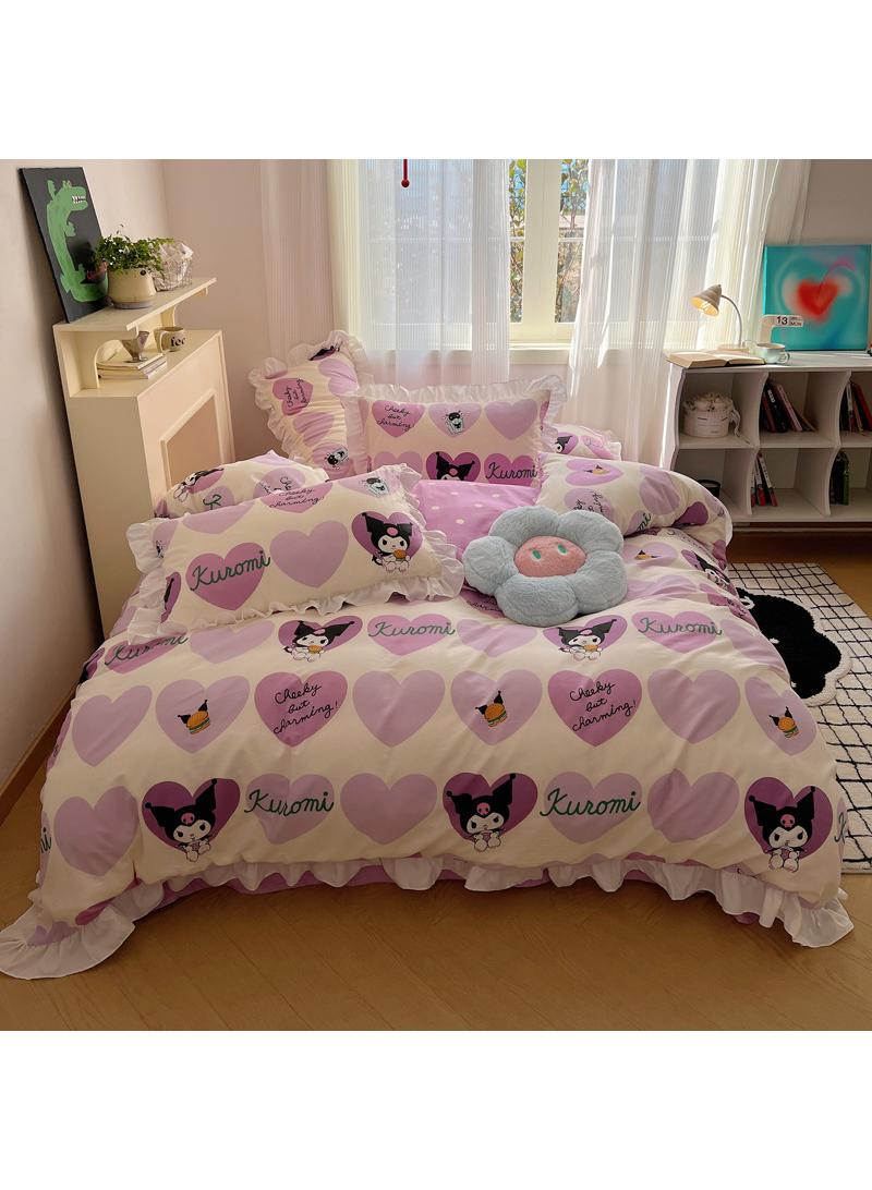 4-Piece Kuromi Cotton Comfortable Set Bed Sheet Set Children'S Day Gift Birthday Gift 200X230cm