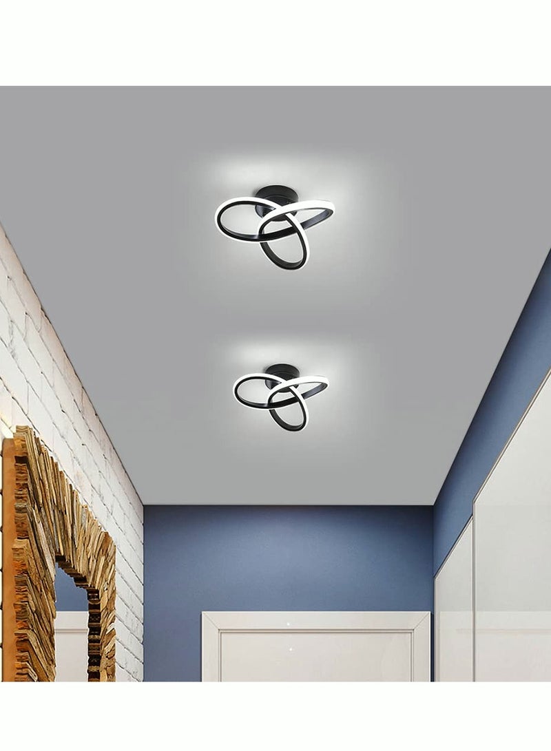 Modern LED Ceiling Light 22W Spiral Design Ceiling Lighting Fixtures 6000K Cool White Light Ceiling Lamps for Corridor Aisle Hallway Balcony Bedrooms Kitchen Office