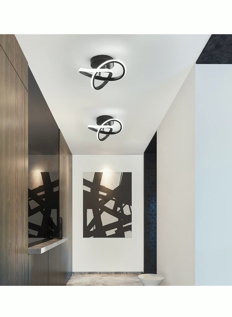 Modern LED Ceiling Light 22W Spiral Design Ceiling Lighting Fixtures 6000K Cool White Light Ceiling Lamps for Corridor Aisle Hallway Balcony Bedrooms Kitchen Office