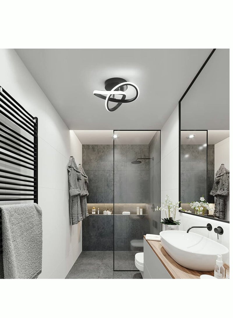 Modern LED Ceiling Light 22W Spiral Design Ceiling Lighting Fixtures 6000K Cool White Light Ceiling Lamps for Corridor Aisle Hallway Balcony Bedrooms Kitchen Office