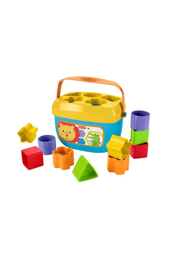 Fisher-Price Stacking Toy Baby's First Blocks Set of 10 Shapes for Sorting Play for Infants Ages 6+ Months