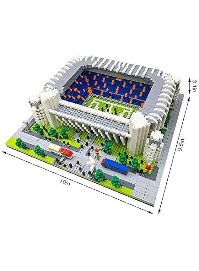 Micro Mini Blocks Real Madrid Stadium Building Model Set (4575 Pieces) Famous Architectural Toys Gifts for Kid and Adult