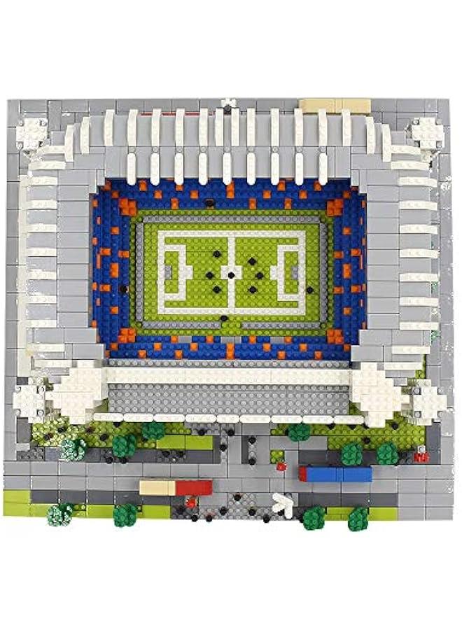 Micro Mini Blocks Real Madrid Stadium Building Model Set (4575 Pieces) Famous Architectural Toys Gifts for Kid and Adult