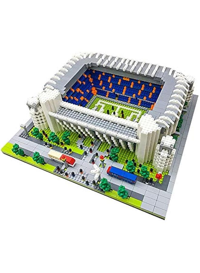 Micro Mini Blocks Real Madrid Stadium Building Model Set (4575 Pieces) Famous Architectural Toys Gifts for Kid and Adult