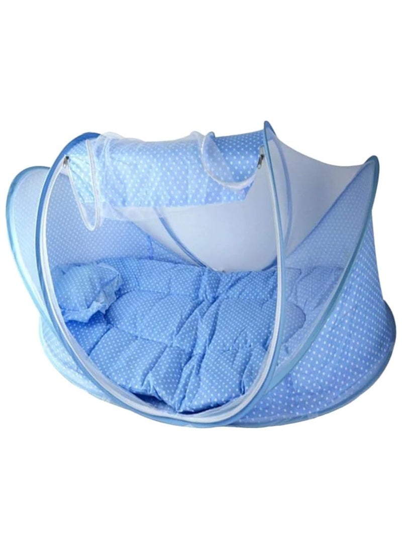 Baby Portable Folding Bed With Mosquito Net Mattress and pillow