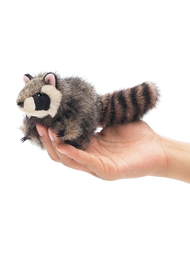 Folkmanis Mini Raccoon Finger Puppet, Gray, 1 EA