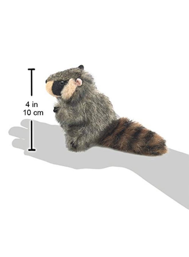 Folkmanis Mini Raccoon Finger Puppet, Gray, 1 EA