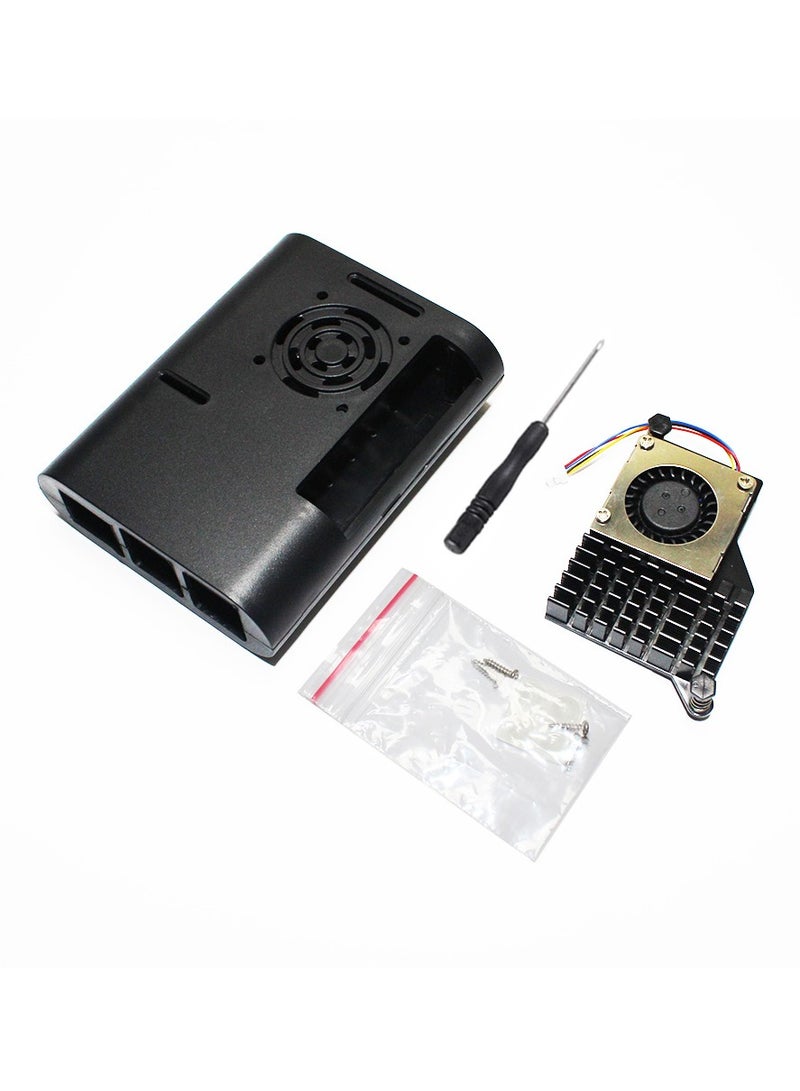 Raspberry Pi 5 Case with Active Cooler Heatsink PWM Adjustable Speed Cooling Fan Slim ABS Enclosure Box