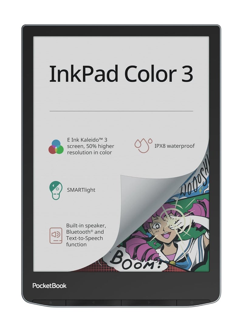 InkPad Color 3 E-Reader, 7.8'' E-Ink Kaleido™ Color Screen, SMARTlight, Text-to-Speech, Built-in Speaker, Bluetooth