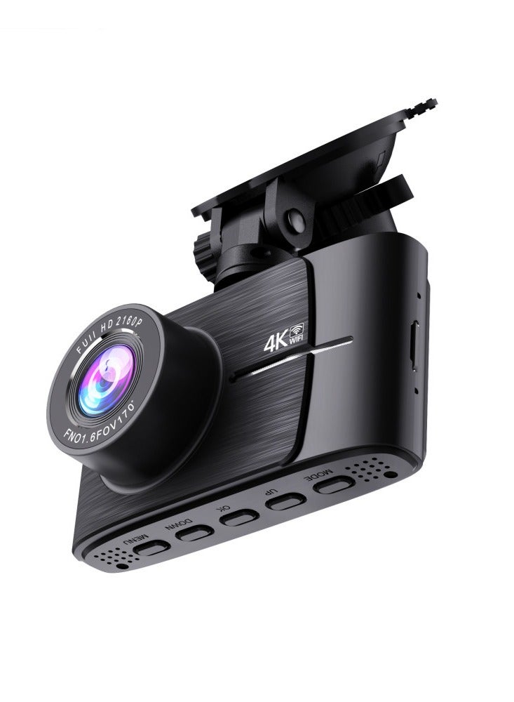 4K Dash Cam 2160P Built-in GPS/WiFi Dual Dash Cam for Car, 24H Parking Auto Drive Vehicle Video Recorder Car Registrar Dual Lens