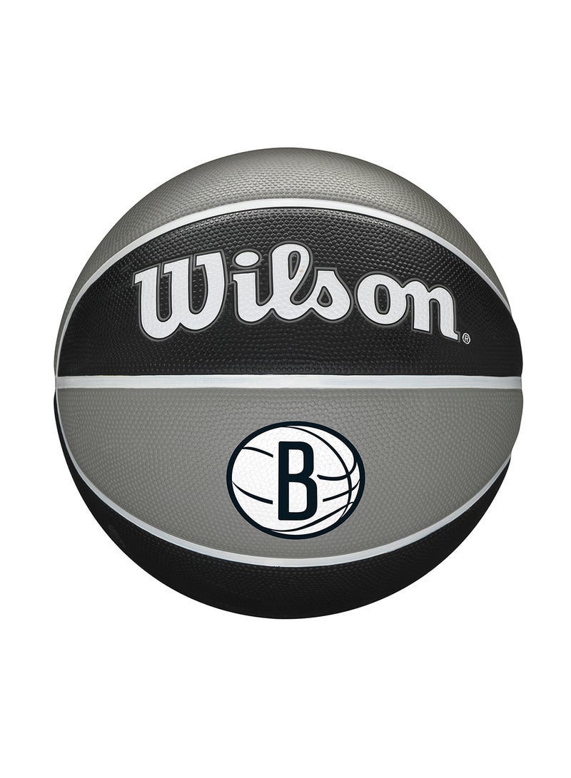 NBA Team Alliance Basketball Brooklyn Nets - Size 7 for +12 years old and Adults - Black/Grey