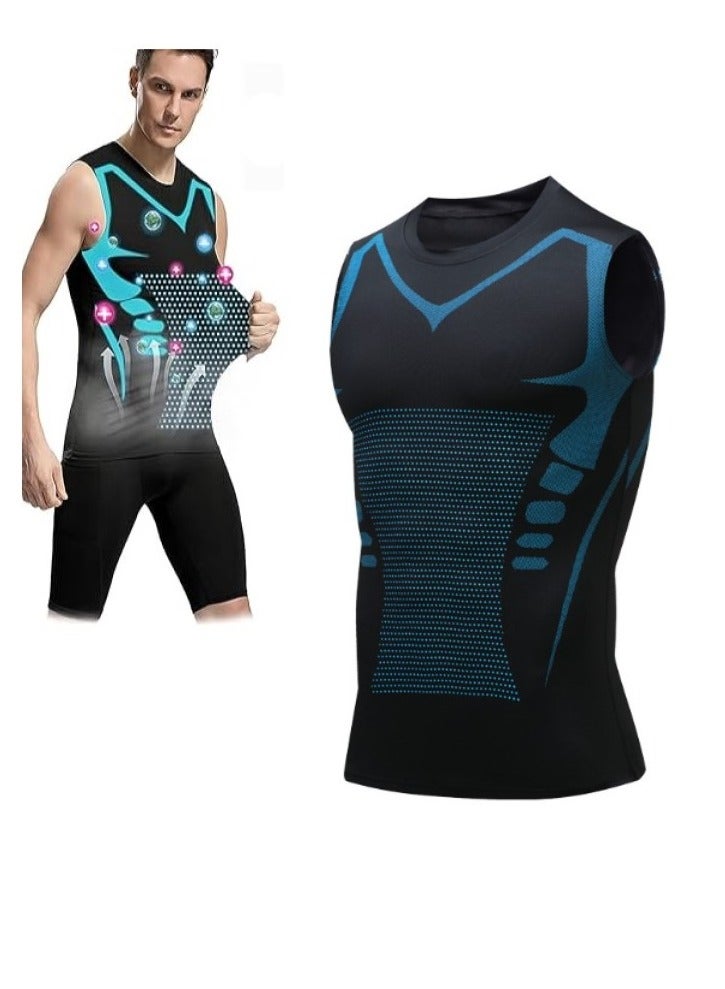 Men's Sports Body Shaper Ionic Shaping Vest New Ionic Shaping Sleeveless Shirt Ionic Shaping Vest for Men to Build a Perfect Body  XL Code