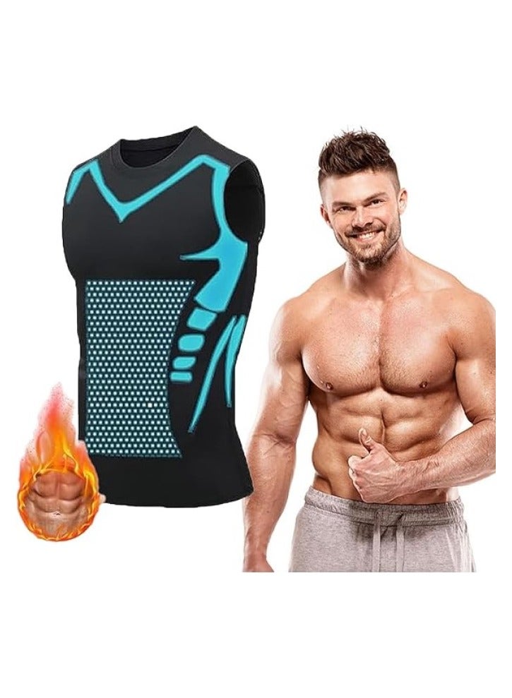 Men's Sports Body Shaper Ionic Shaping Vest New Ionic Shaping Sleeveless Shirt Ionic Shaping Vest for Men to Build a Perfect Body  XL Code