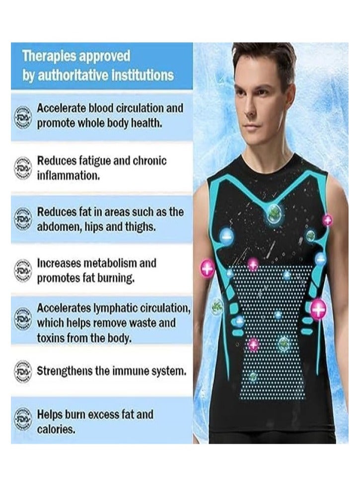 Men's Sports Body Shaper Ionic Shaping Vest New Ionic Shaping Sleeveless Shirt Ionic Shaping Vest for Men to Build a Perfect Body  XL Code