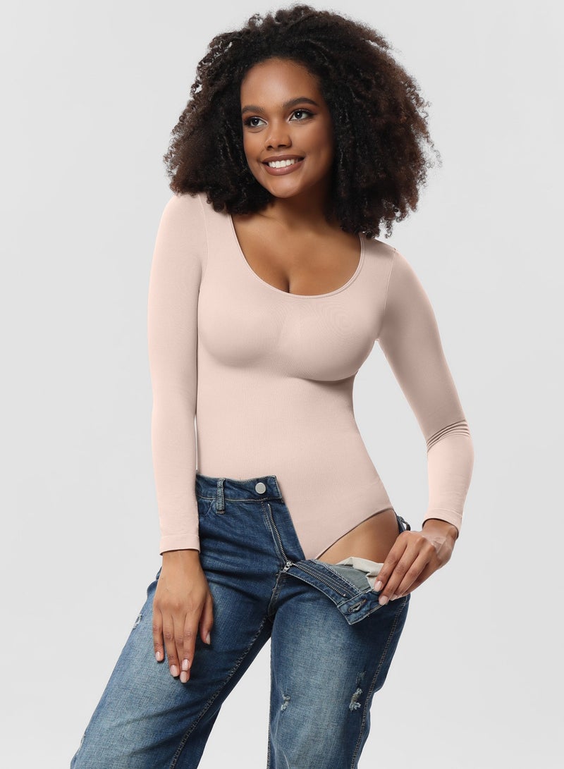 2-PACK Postpartum Long-sleeved Seamless Bodycon Underwear Bottoming Shirt